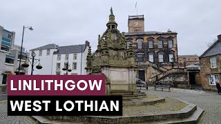 LINLITHGOW  Palace amp Town Centre  Walking Tour  4K  60FPS [upl. by Aryam682]