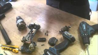 Makita 18V DHP458 BHP458 cordless drill disassemble [upl. by Inalial55]