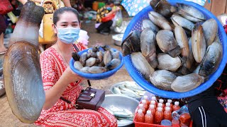 Fresh Market  Buy Geoduck Clam For Salad  Razor Clam Crunchy Salad  Special Geoduck Clam Salad [upl. by Ogram]