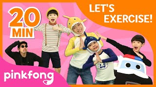 Lets Exercise  Exercise Songs  Compilation  Pinkfong Dance for Children [upl. by Astor]