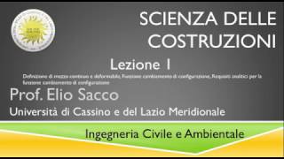 Scienza delle Costruzioni Lezione 1 [upl. by Halima]