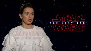 STAR WARS THE LAST JEDI Daisy Ridley Interview [upl. by Orpah]