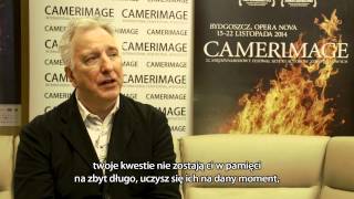 Camerimage 2014 Alan Rickman interview [upl. by Ahsitniuq]