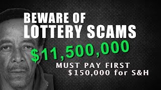 LOTTERY SCAMMER WANTS 150000 FEE FOR 115M [upl. by Aribold]