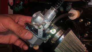 Changing throttle cable on Carb Apollo Update Slide Pin 125ccDb007SSRTaoTaolifanPitster Part 1 [upl. by Esilrac]