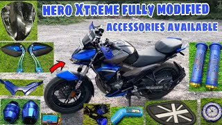 Hero Xtreme 125r modified all accessories available best modification Xtreme 125r [upl. by Gilbertine]