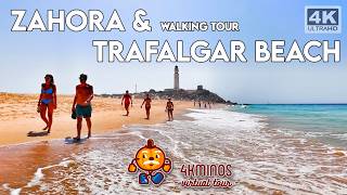 Playa de ZAHORA y TRAFALGAR  VERANO 2024  4K UHD  Walking Virtual Tour Spain [upl. by Adnim]