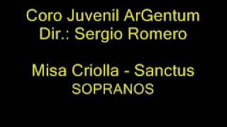 MISA CRIOLLA  4 SANCTUS SOPRANOS [upl. by Crelin]