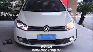 VLAND VW Golf MK6 LED Headlights Install Video [upl. by O'Hara]