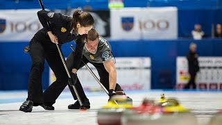 CURLING FINRUS WCF World Mixed Doubles Chp 2016  Quarters [upl. by Ecidnac902]