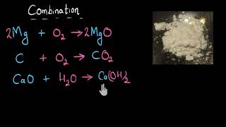 Combination and decomposition reaction  Chemical reactions and equations  Chemistry  Khan Academy [upl. by Cyrill651]