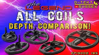 Nokta Legend Coils Depth Comparison  LG15 LG24 LG28 LG30 LG35  Metal Detecting  Episode 185 [upl. by Sunshine]