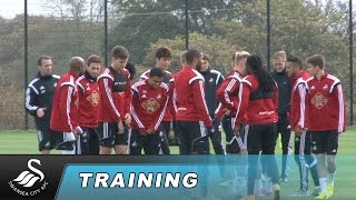 Swans TV  Training ahead of Leicester [upl. by Ayoted]