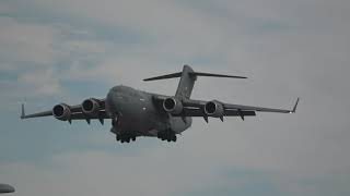 USAF Boeing C17 Globemaster III000180Pittsburg Tail arriving at Las Vegas [upl. by Shelagh988]