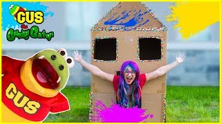 Learn Colors with Paint and Build Box Fort [upl. by Odanref42]