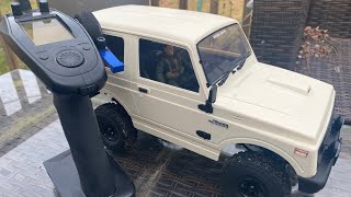 WPL C74 Suzuki Jimny gets a Hobbywing 1060 and Flysky GT5 controller link to WPL RC in description [upl. by Sibell]