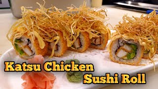 chicken katsu sushi roll  crispy susshi recipe  katsu roll  sushi recipe [upl. by Orodoet548]