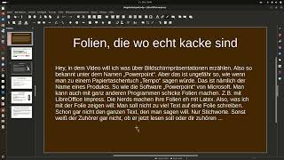 Bildschirmpräsentationen mit LibreOffice  Gestaltungsregeln und Masterfolie [upl. by Alveta]