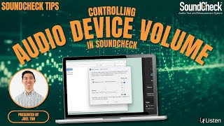 Controlling Audio Device Volume in SoundCheck [upl. by Tenom694]