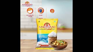 Aashirvaad Iodized Crystal Salt 1 kg Natural HR 1 [upl. by Anikat845]