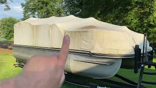 2000 Landau pontoon boat cleaned up a bit with cover on ￼￼ [upl. by Kirat]