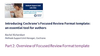 Part 2 Overview of Focused Review Format template [upl. by Meagher]