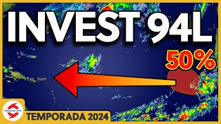 Invest 94L podría desarrollarse en la tormenta tropical Nadine El Caribe debe vigilar su progreso [upl. by Annahavas]