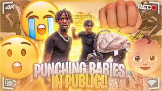 PUNCHING BABIES IN PUBLIC  EXTREMELY FUNNY🤣👶‼️ [upl. by Pearla]