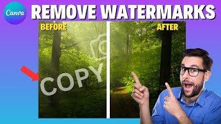 Canva  How to Remove Watermarks with Magic Eraser [upl. by Eseuqcaj]