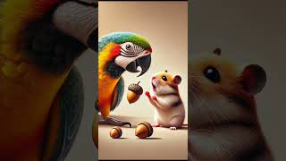 parrot hamster cute animals acorn [upl. by Akirea621]