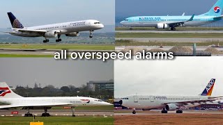 all air plane overspeed alarms [upl. by Annaoj]