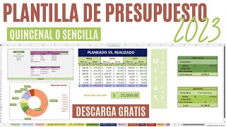 PLANTILLAS DE PRESUPUESTO EXCEL ¿Cómo manejar el dinero en el 2023  Armar un presupuesto anual 💰 [upl. by Bethezel556]