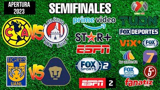 FECHAS HORARIOS Y CANALES PARA LAS SEMIFINALES DE LA LIGA MX APERTURA 2023 [upl. by Hyo469]