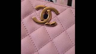 CHANEL COCO handle pink caviar gold hw small medium bag elitefashionus [upl. by Traweek25]