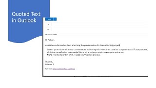 How to Include Quoted Text in the Outlook Email [upl. by Ottinger89]