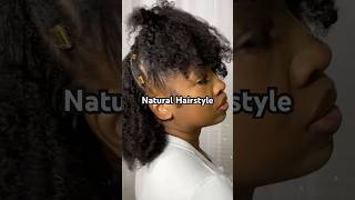 Quick Natural Hairstyle Idea Half Up Half Down with a Twist 🌸 short explore explorepage [upl. by Yzeerb469]