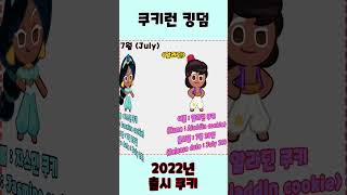 쿠키런  킹덤 2022년 출시 쿠키를 알아보자‼ shorts [upl. by Beverley647]