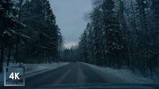 Snowy Drive  4K HDR Driving through Stockholm Sweden Dashcam [upl. by Barret675]