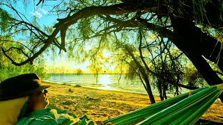 SOLO OUTBACK CAMPING  Menindee Lakes  Beach campsite [upl. by Llenrup]