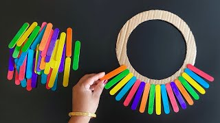 2 Beautiful Wall Hanging Craft Using Ice Cream Sticks  Paper Craft For Home Decoration  DIY ideas [upl. by Bail]