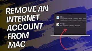 How to Remove an Internet Account on Mac [upl. by Etheline]