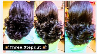 Step Layer Hair Cutting For Medium Hair Three Step Layer Cut [upl. by Eb]