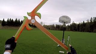 Giant boomerang makes two circles in one throw [upl. by Brena]