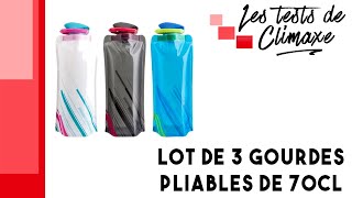 Test dune gourde pliable Flying We de 70cl lot de 3 bouteilles pliables [upl. by Manson154]