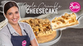 Apfel Crumble Cheesecake  herbstlich mit Bratapfelfüllung 🍎 [upl. by Osbert]