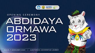 Opening Ceremony  ABDIDAYA ORMAWA 2023  Universitas Jember [upl. by Mindy561]