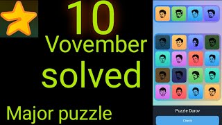 10 November Major puzzle Durov solved today Major daily combo Card 10 November Major puzzle Durov [upl. by Farra]