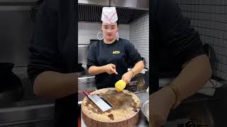 I have the world with a knife in my hand Knife skills record real life Female chef [upl. by Eldrida]