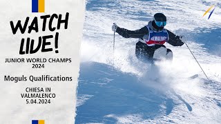 LIVE World Junior Champs 2024 Chiesa Valmalenco ITA  Moguls Qualifications  1200 CET [upl. by Eeresed]