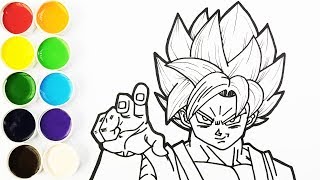 Como Dibujar y Colorear a Goku Super Saiyajin Dios Azul  Dibujos Para Niños  FunKeep [upl. by Eugenie]